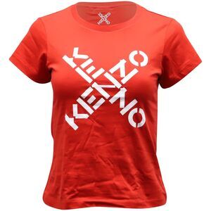 Kenzo Logo T-shirt in Red Cotton
